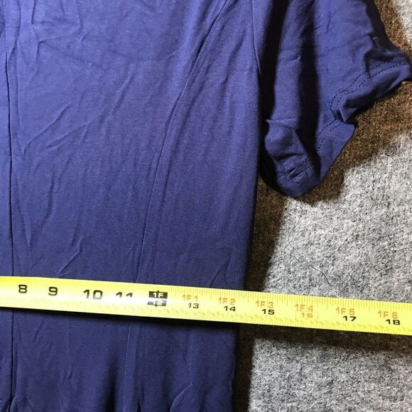 baishenggt Womens Blue Dress Size Large MIDI Short Sleeve With Pockets - Picture 7 of 8